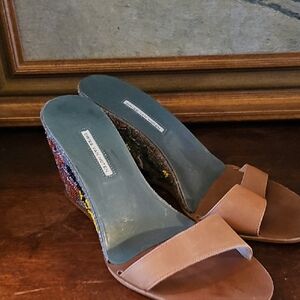 Dries Van Noten Brown Wedge Sandals